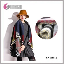 2015 High Quality Colorful Geometric Ladies Elegant Imitate Cashmere Scarf